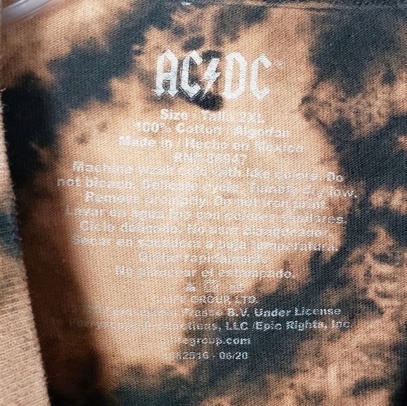 ACDC Highway to Hell tie dye band tee - Picture 3 of 3